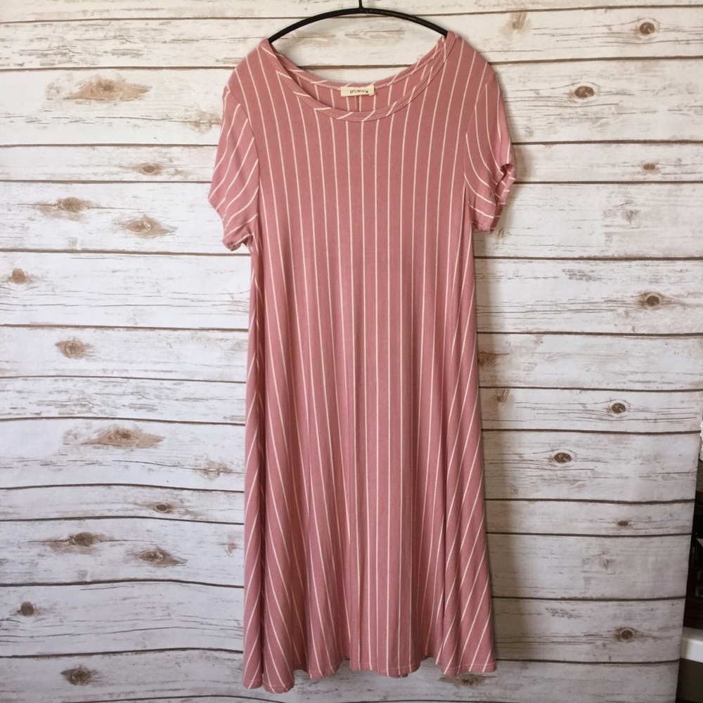 Pinc Striped Dress